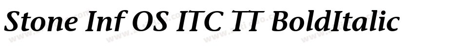 Stone Inf OS ITC TT BoldItalic字体转换